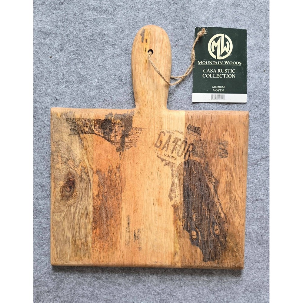NWT Mountain Woods Casa Rustic Collection Medium Cutting Board Gator Alachua FL